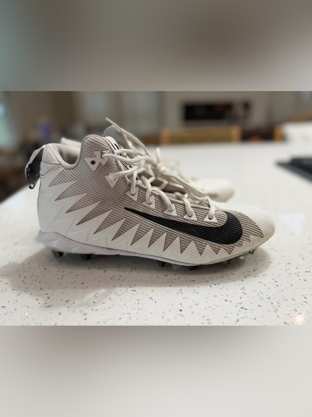 Nike Cleats with Black Swoosh